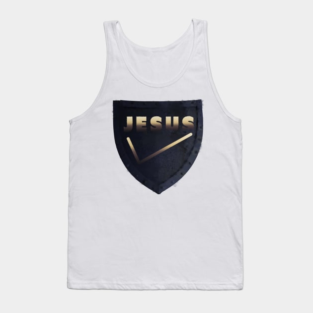 Jesus Shield Tank Top by artist369